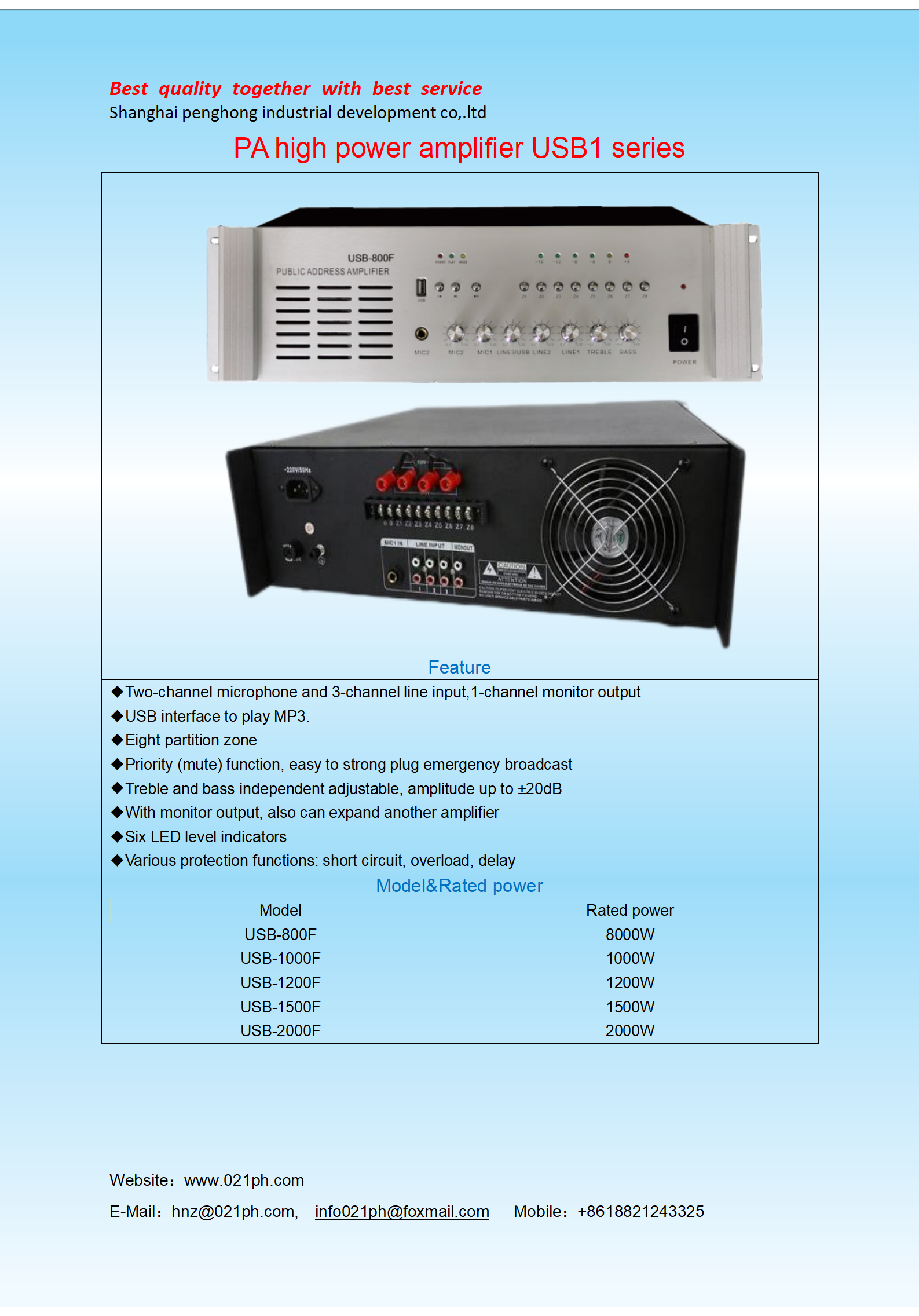 High power Amplifier USB1 series_01.png